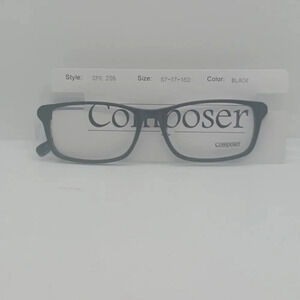 NWT MEN'S COMPOSER EYEGLASS FRAMES CPE208 BLACK